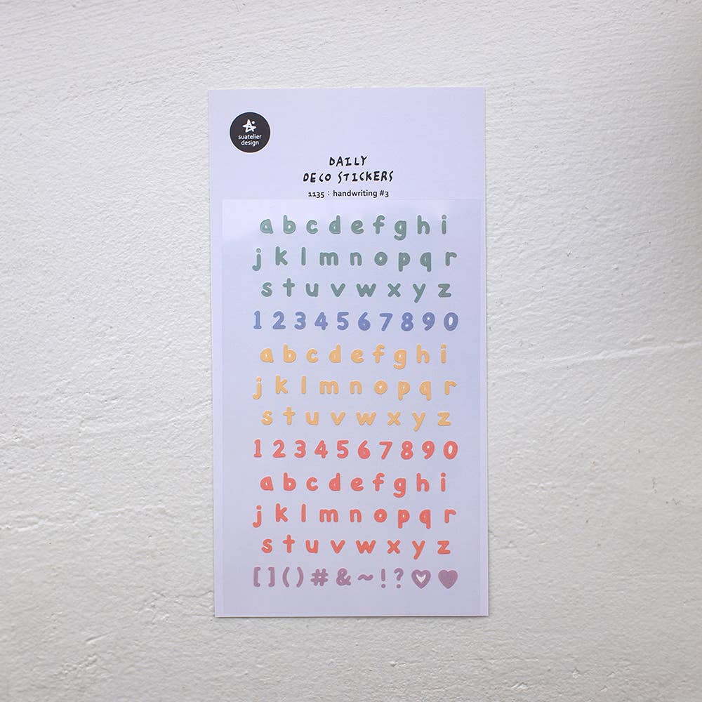 Planche stickers d'écriture #3