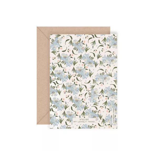 Carte double "Bonjour Fleuri" avec enveloppe