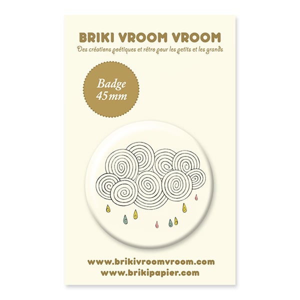 Badge nuage pluie