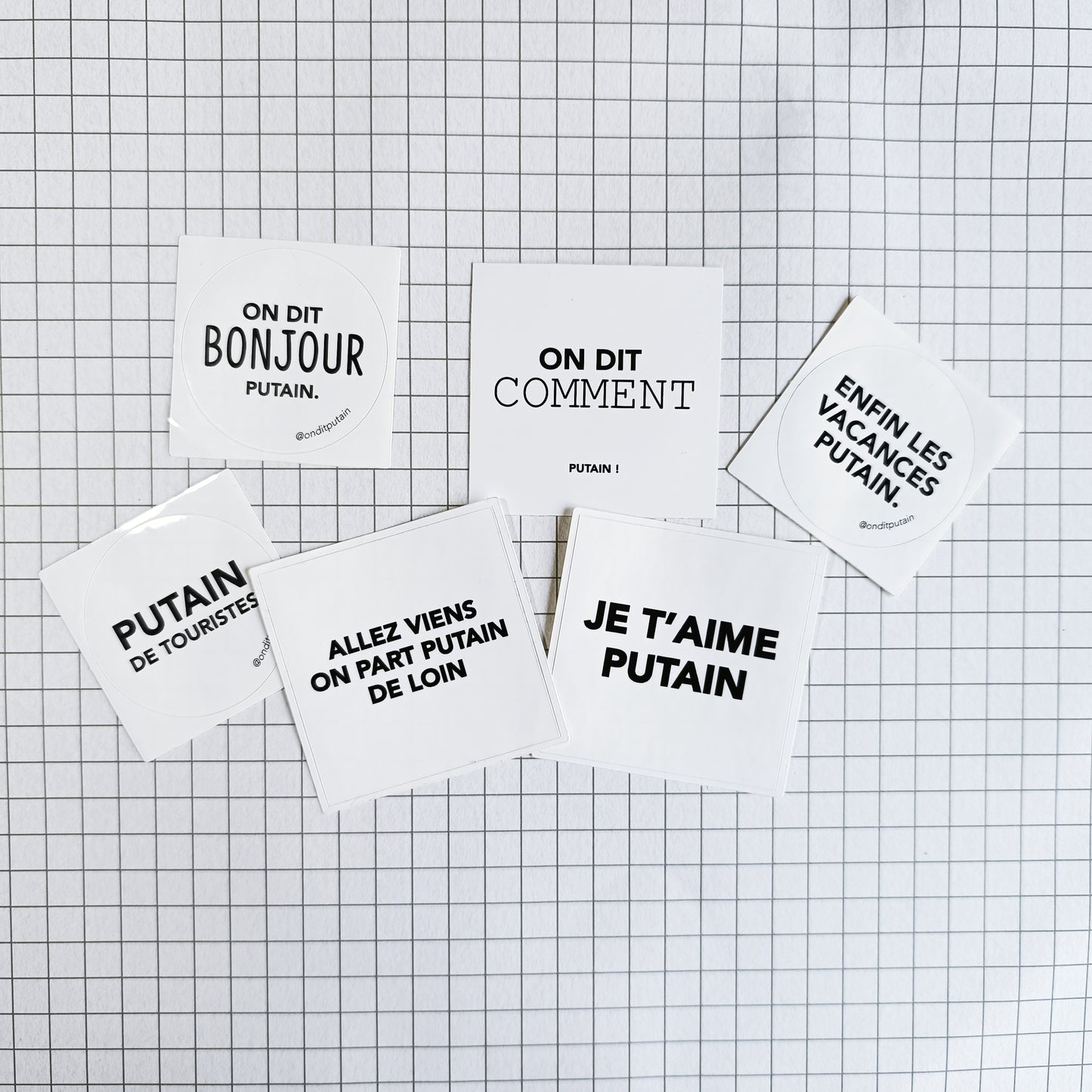 Pochette de 6 stickers