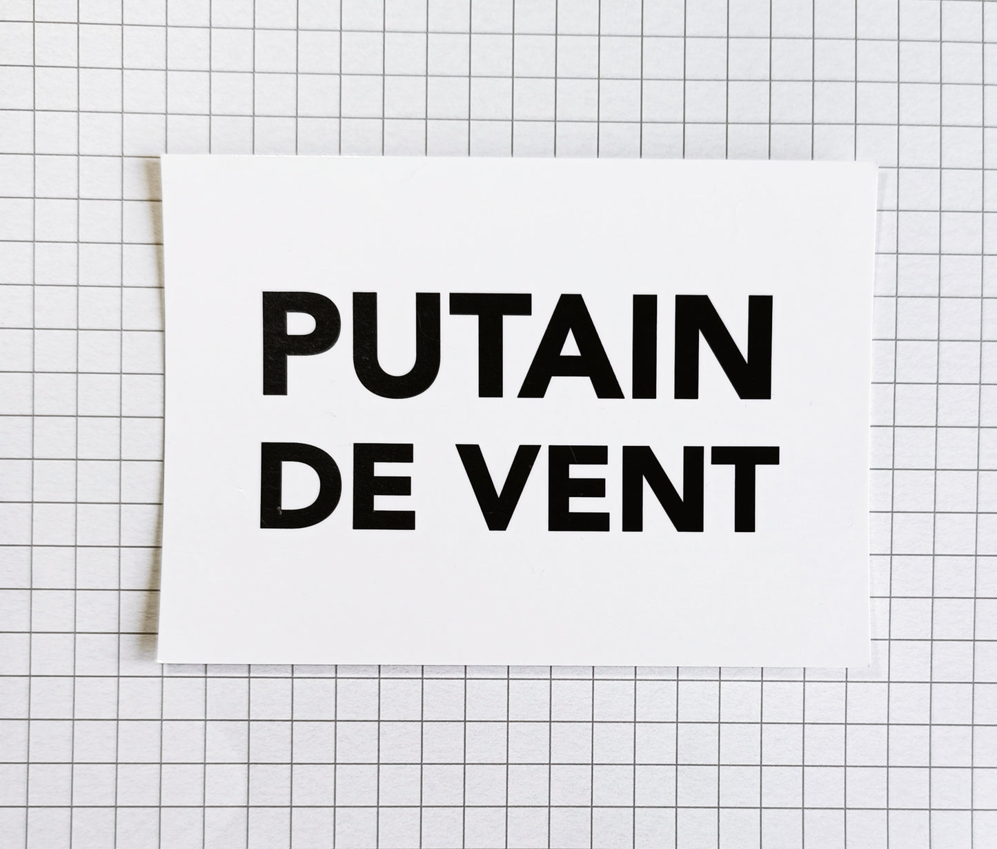 Carte postale "Putain de vent"