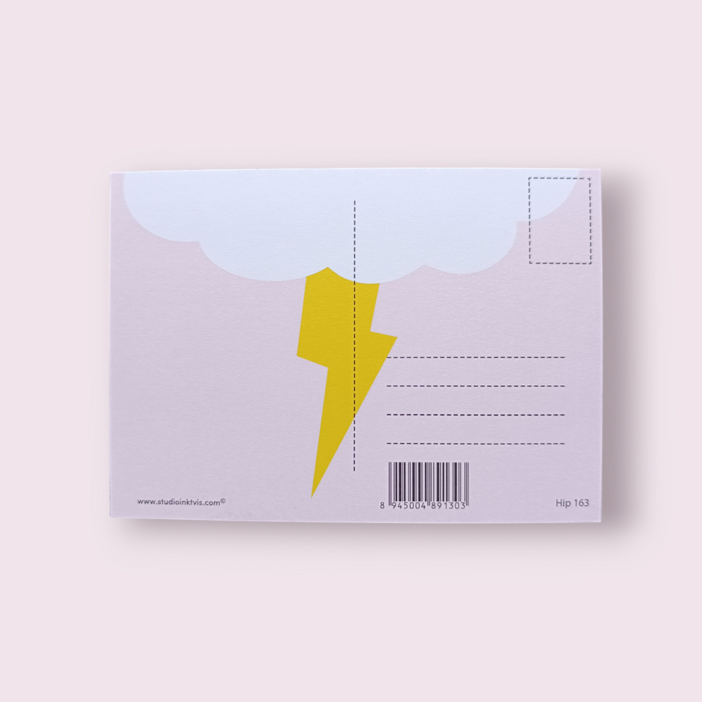 Carte postale nuage kawaii naissance fille