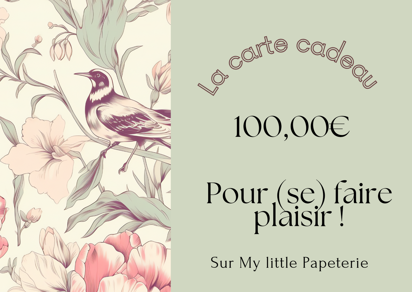 Carte cadeau My little papeterie