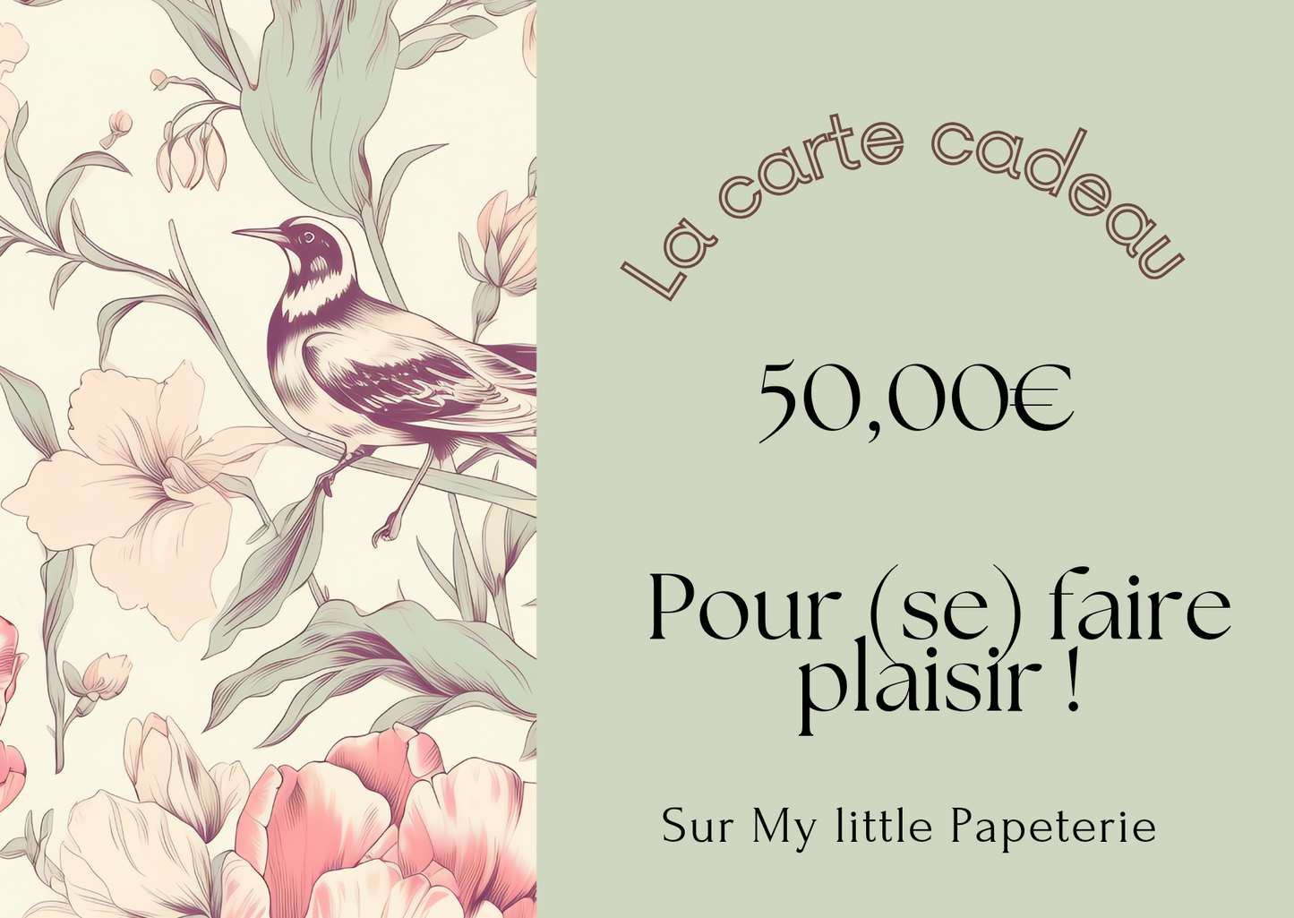 Carte cadeau My little papeterie