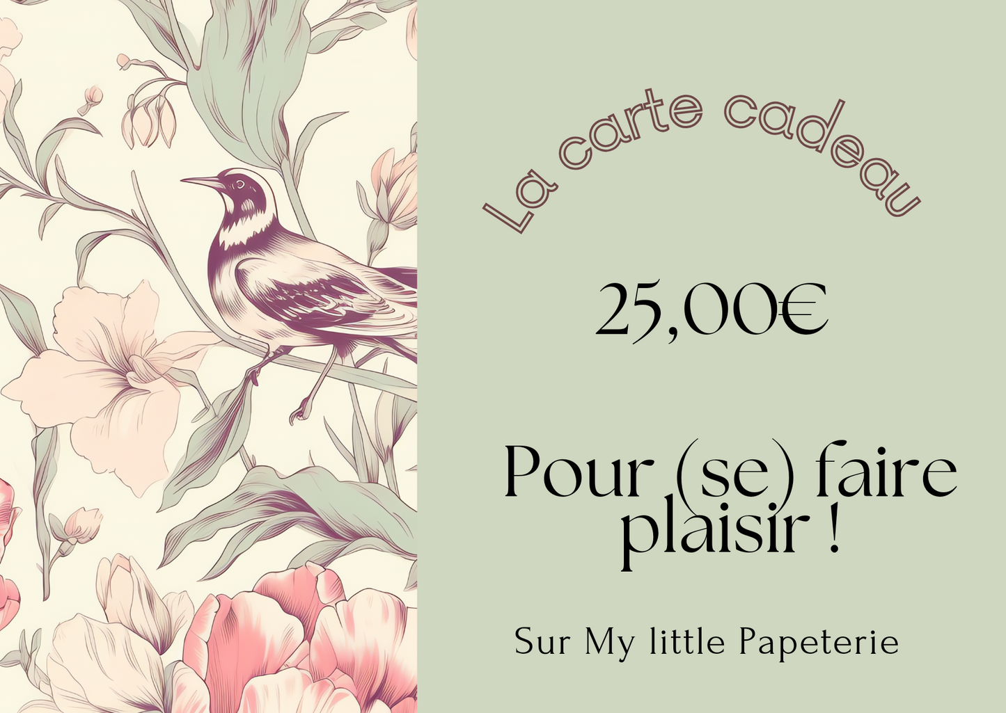 Carte cadeau My little papeterie