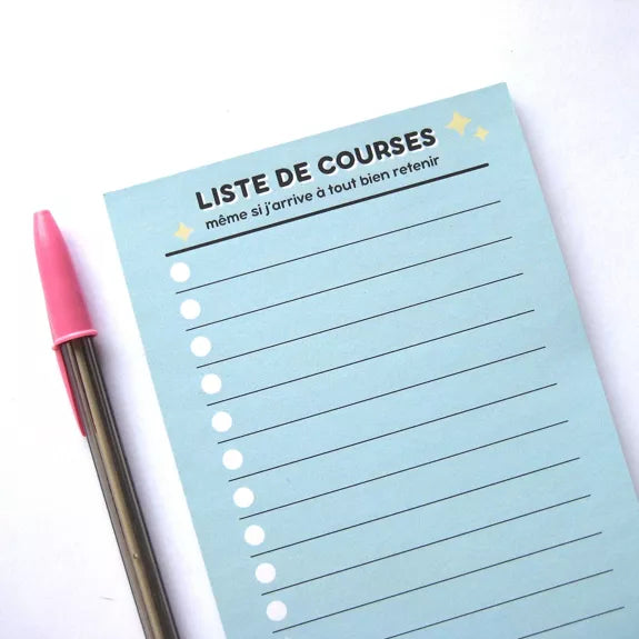 Bloc-notes - Liste de courses