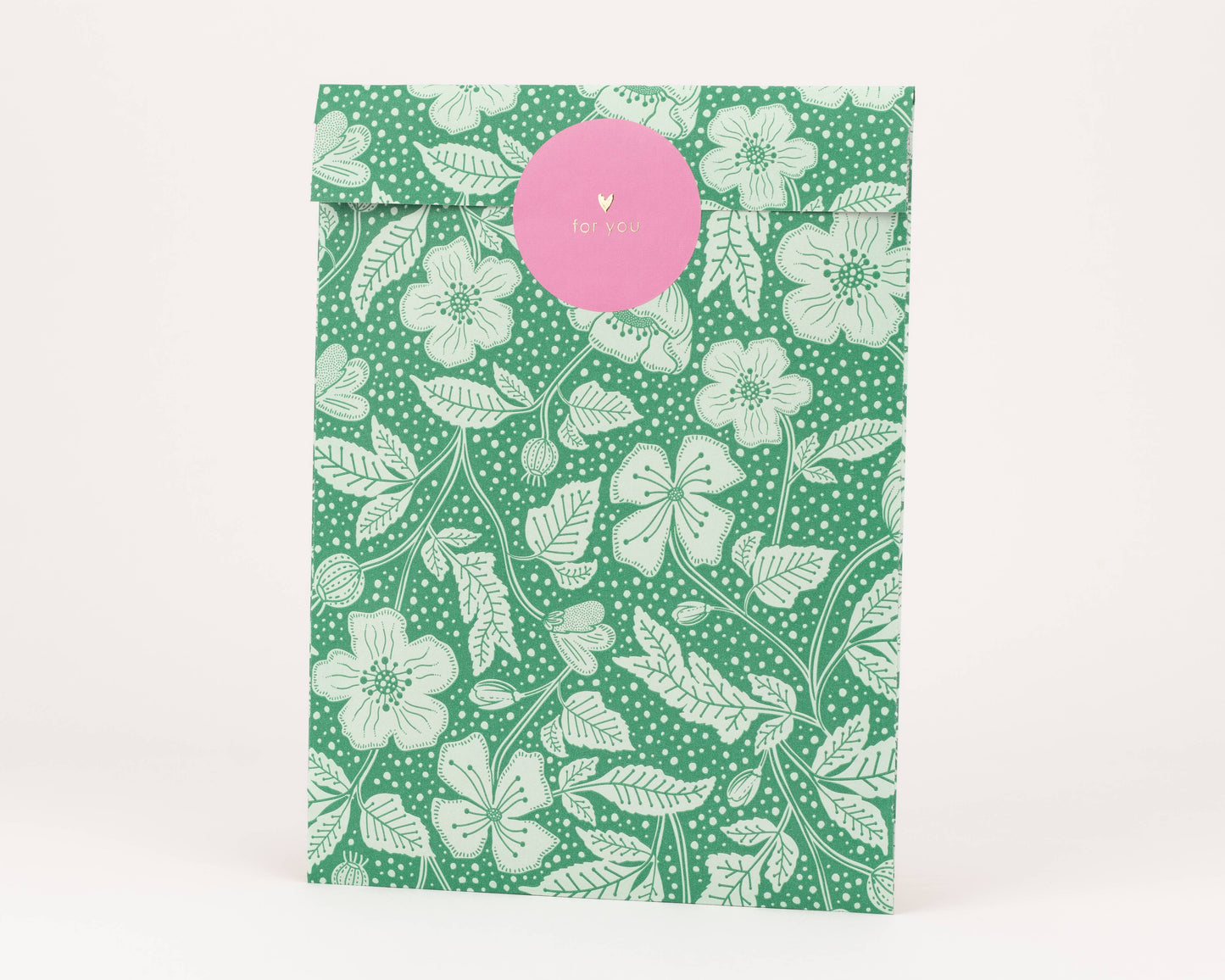 Pochette en papier coquelicots PM