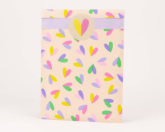 Pochette en papier cœur PM