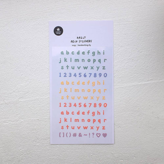 Planche stickers d'écriture #3