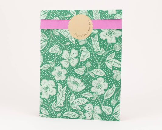 Pochette en papier coquelicots PM