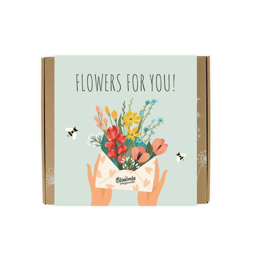 Coffret cadeau 9 bombes de fleurs colorées Flowers for you