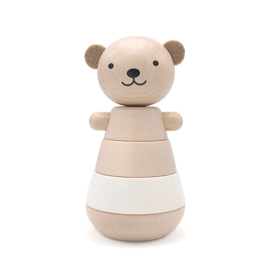 Ours empilable en bois blanc
