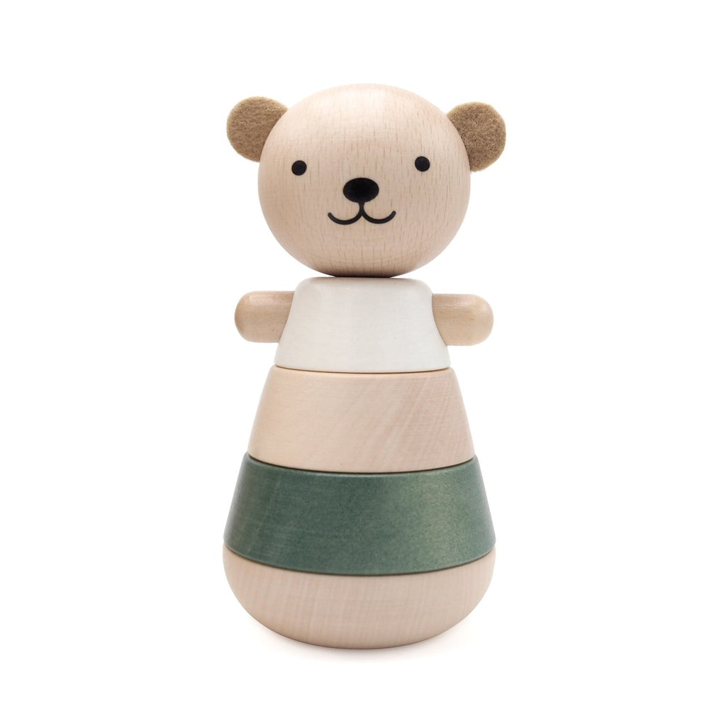 Jouet en bois - Ours empilable  gris
