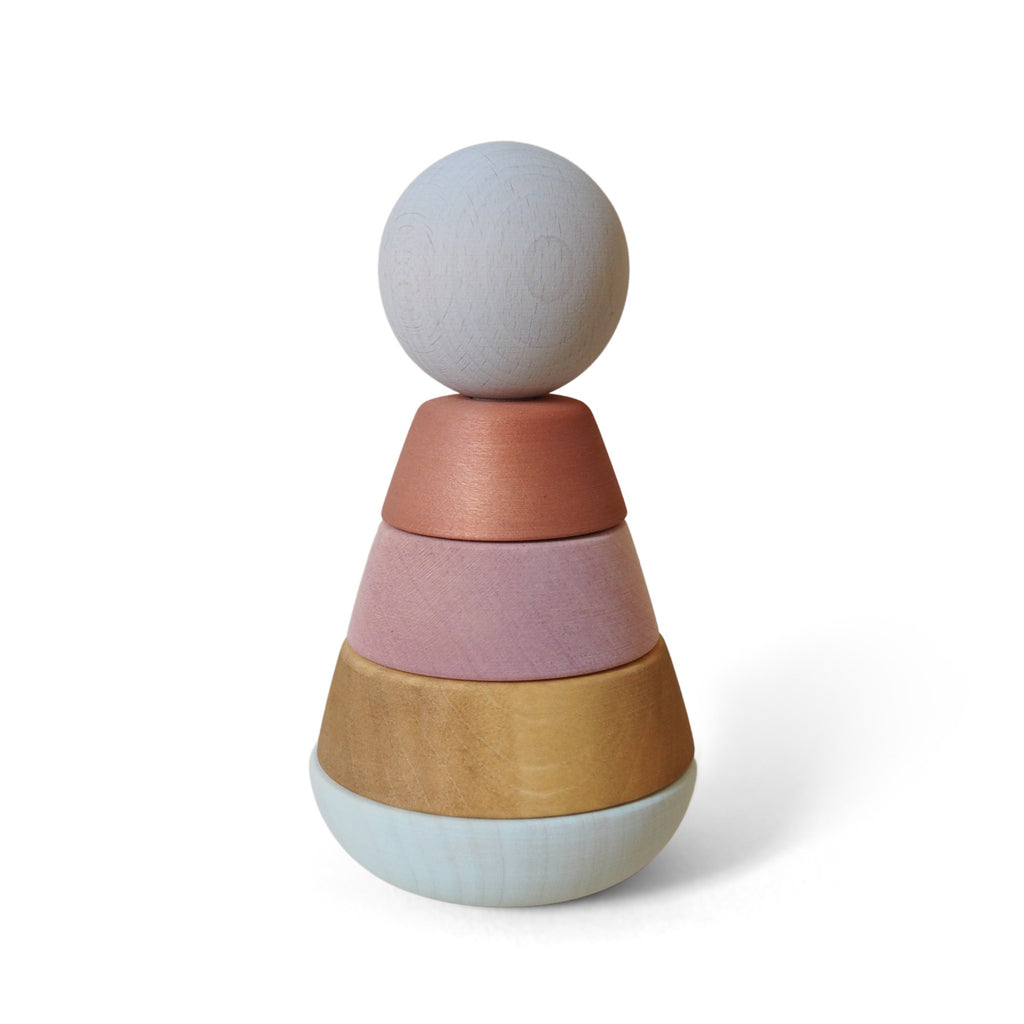 Jouet en bois - Tour empilable  "Pastel
