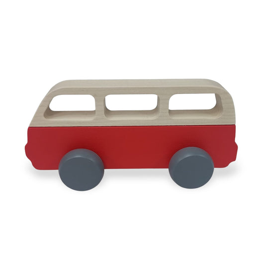 Van vintage rouge en bois