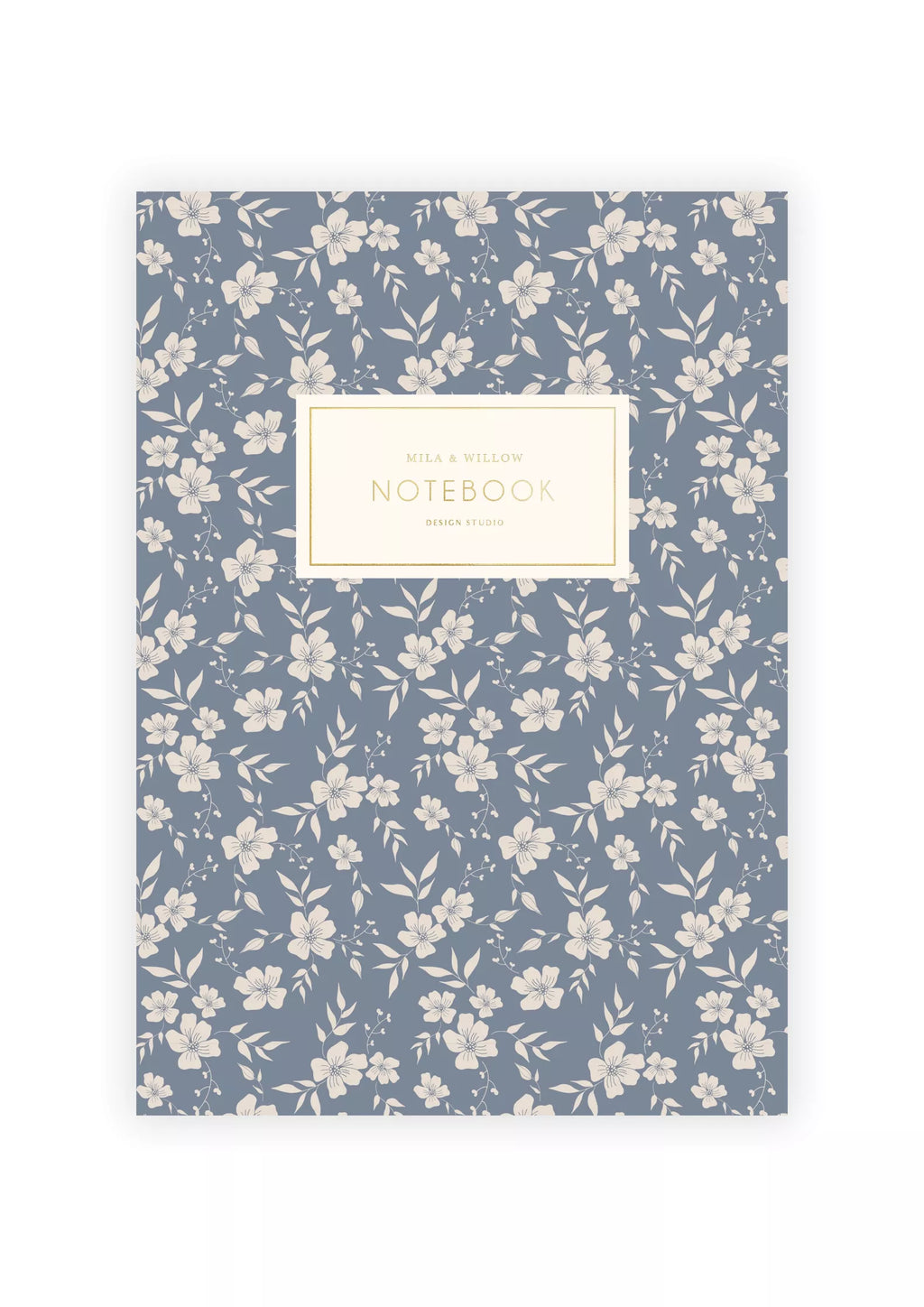 Carnet - floral blanc et bleu