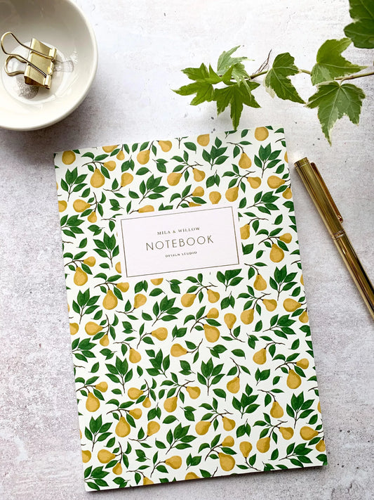 Carnet fruité jaune, vert et blanc