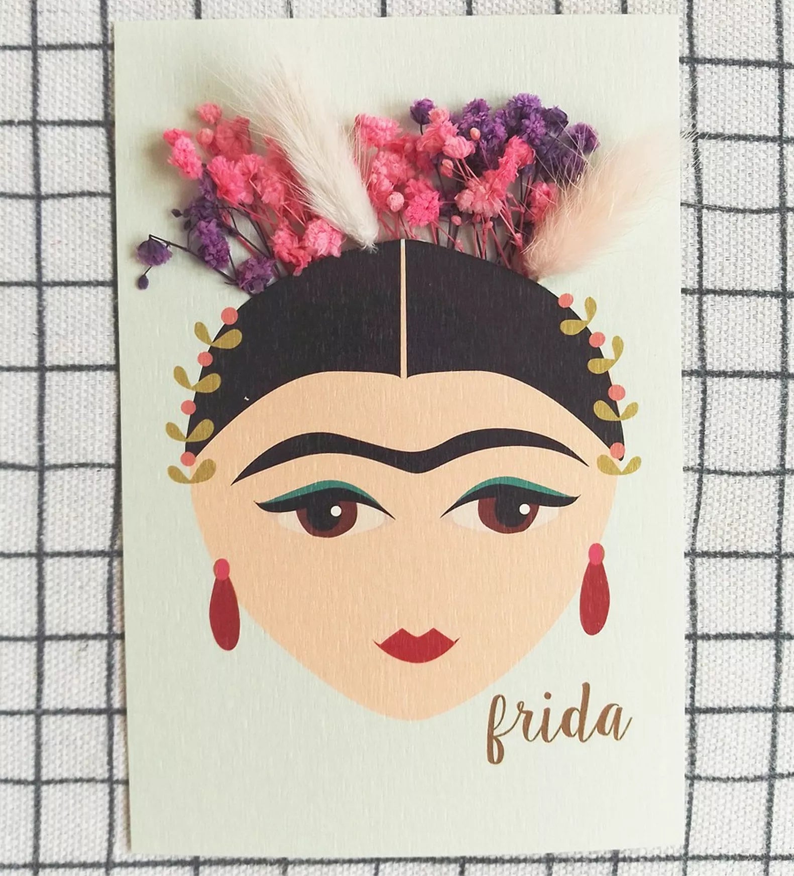 Carte fleurie "Frida" + enveloppe