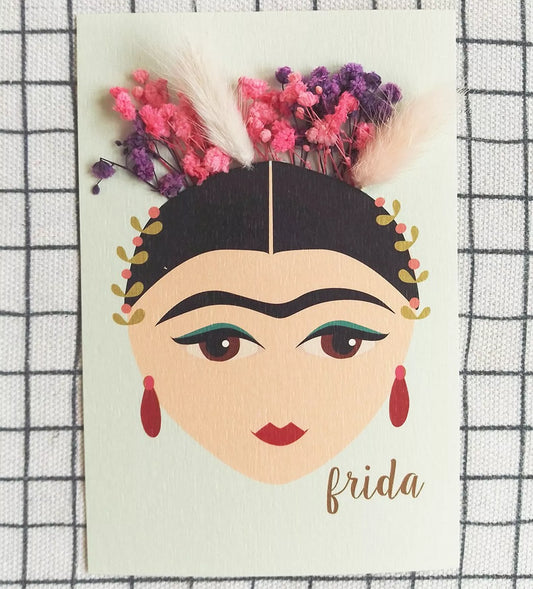 Carte fleurie "Frida" + enveloppe