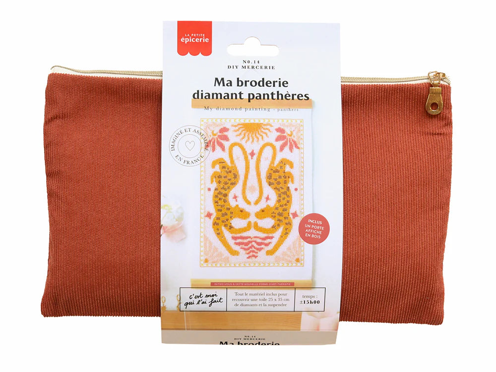 Kit broderie - Ma broderie Diamond Painting - Panthères