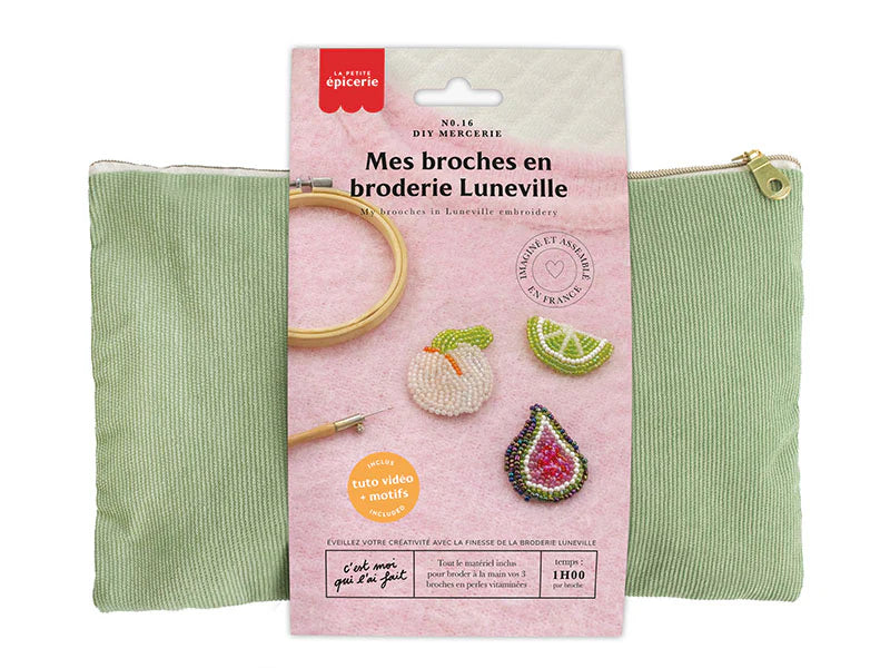 Kit DIY - Mes broches en broderie Luneville