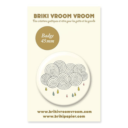 Badge nuage pluie