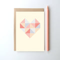 Carte postale Cœur + enveloppe