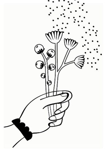 Carte à planter bouquet de fleurs + enveloppe
