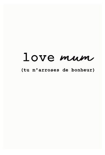 Carte à planter "Love mum" + enveloppe