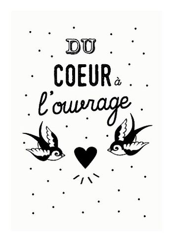 Carte à planter "Du coeur à l'ouvrage" + enveloppe