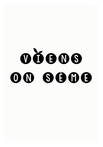 Carte à planter "Viens on sème" + enveloppe