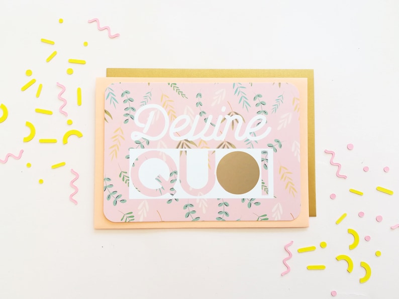 Carte à gratter - feuilles - Veux-tu être ma témoin?