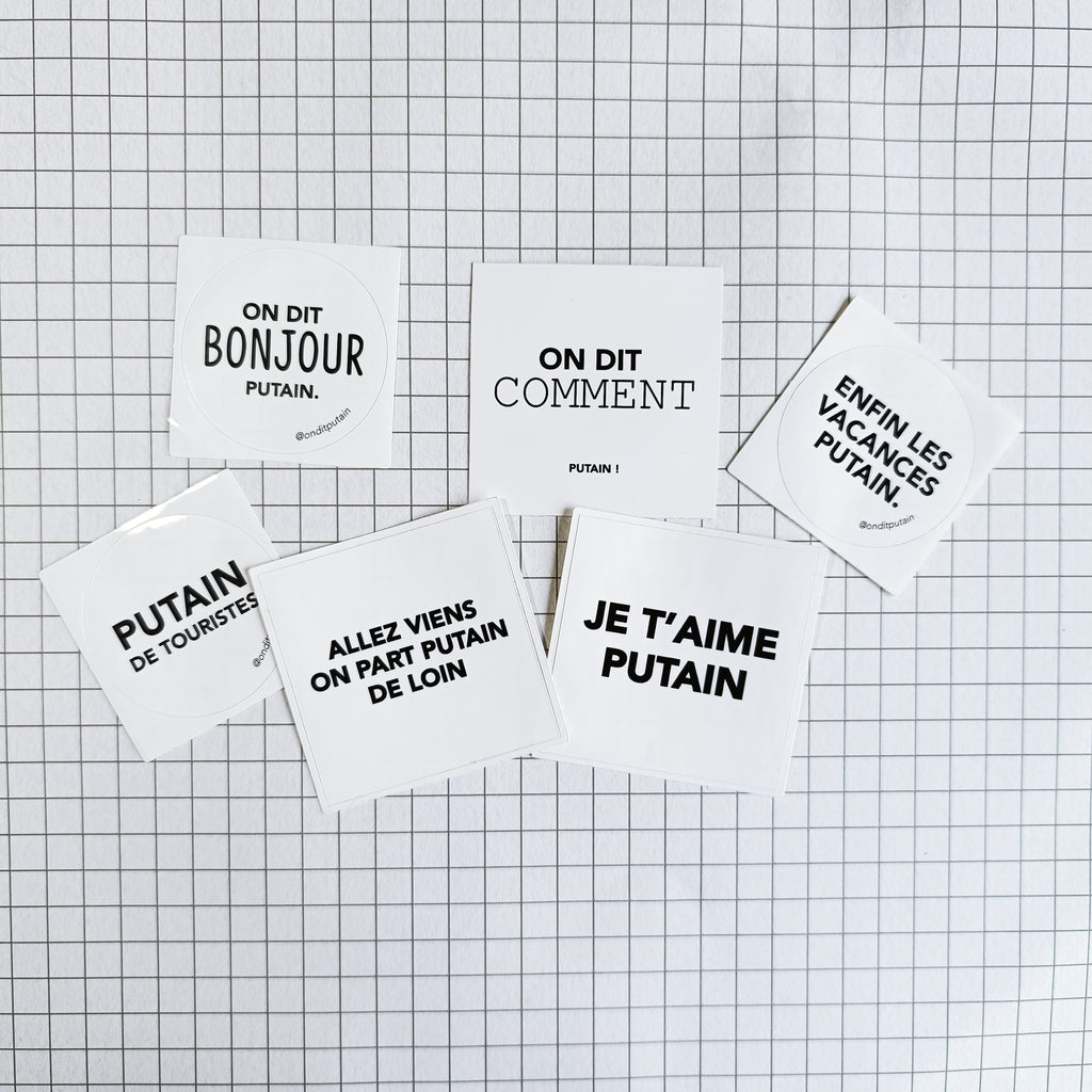 Pochette de 6 stickers