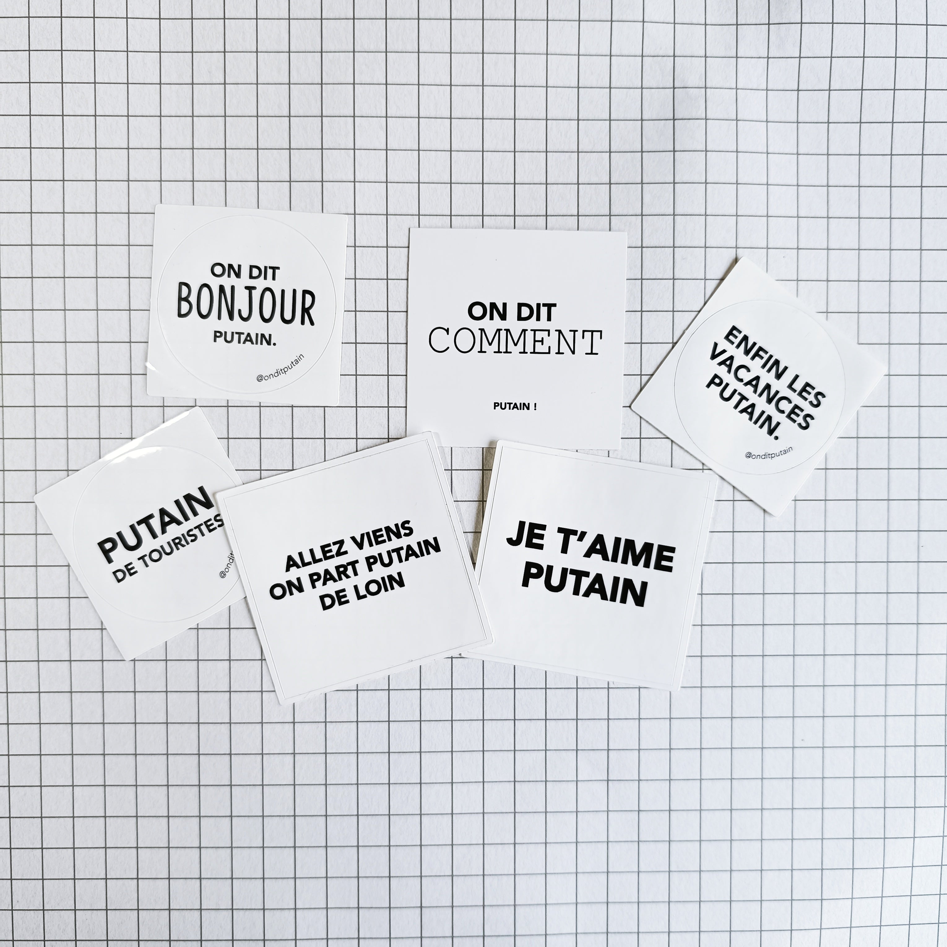 Pochette de 6 stickers