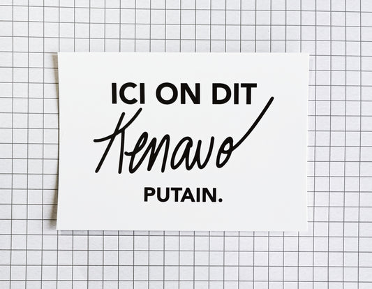 Carte postale "Ici on dit Kenavo putain"