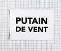 Carte postale - "Putain de vent"