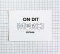 Carte postale - "On dit merci putain"