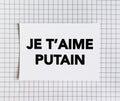 Carte postale - "Je t'aime putain - On dit putain"