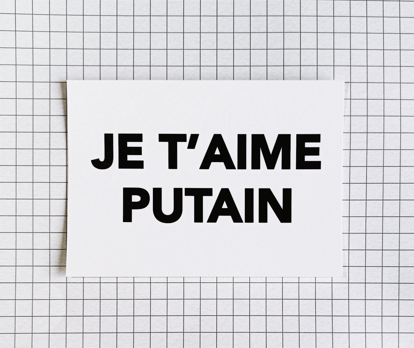 Carte postale "Je t'aime putain"