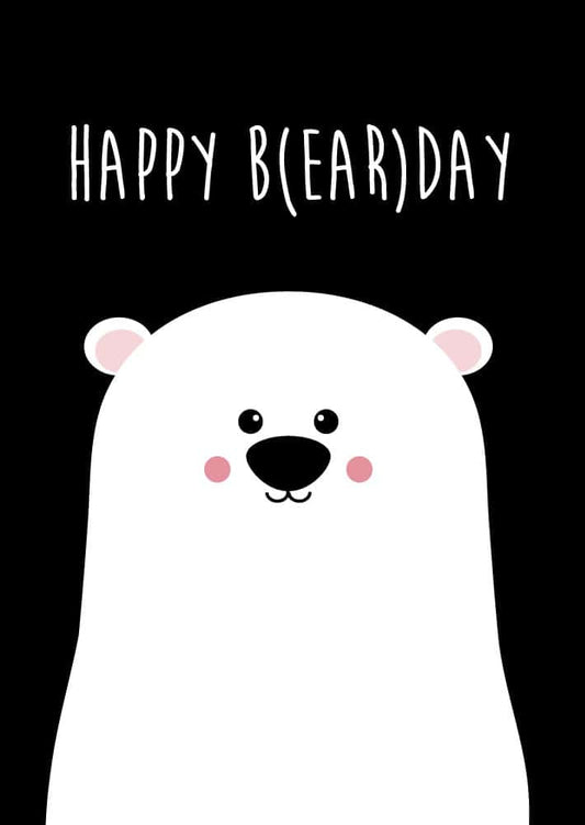 Carte postale happy b(ear)day