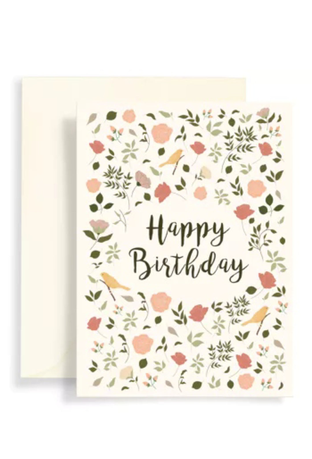 Carte double ivoire happy birthday