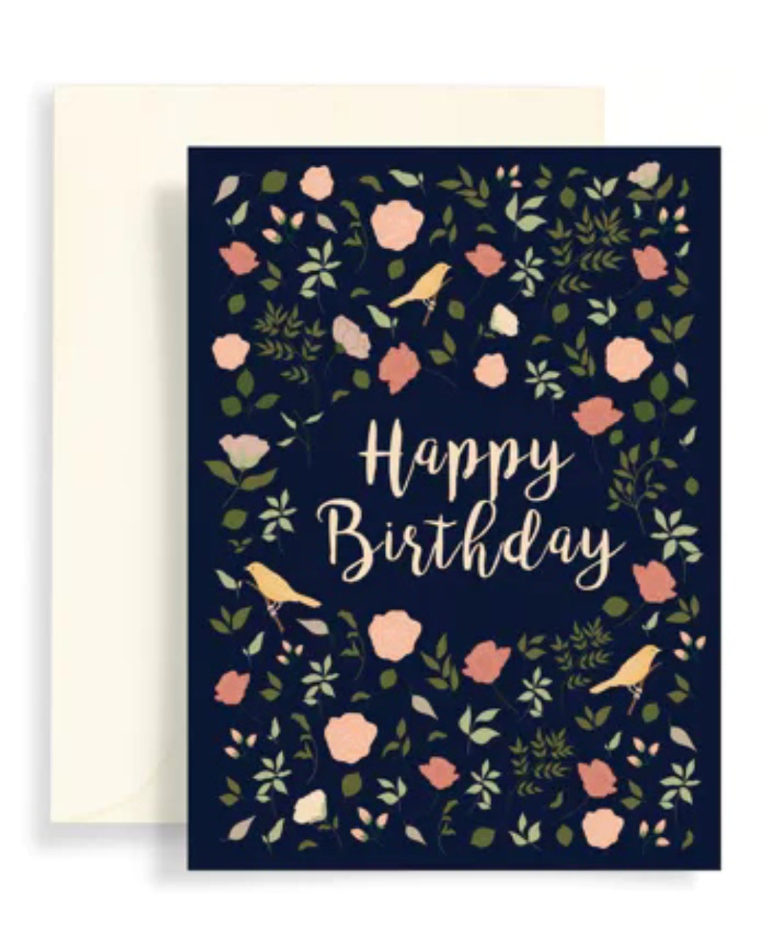 Carte double bleue happy birthday