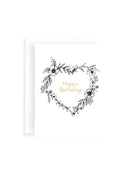 Carte anniversaire - blanche happy birthday