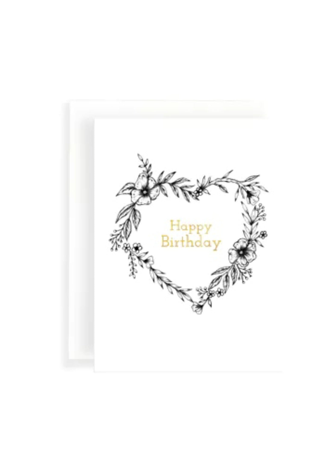 Carte double blanche happy birthday