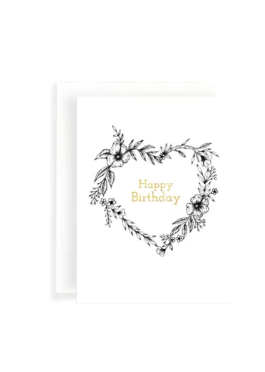 Carte double blanche happy birthday