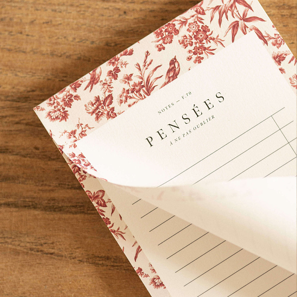 Bloc-notes Paradis vermeil