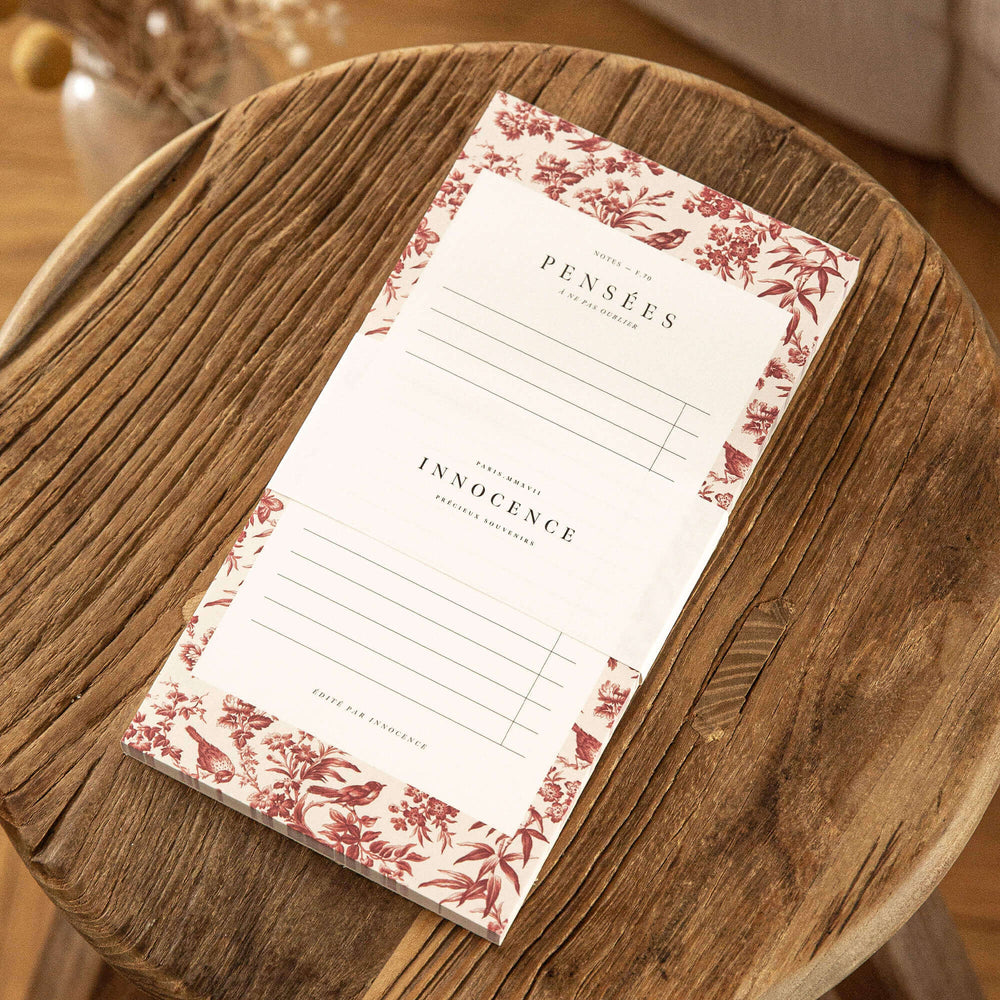 Bloc-notes Paradis vermeil