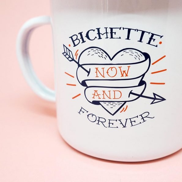 Tasse émaillée - “Bichette Forever”