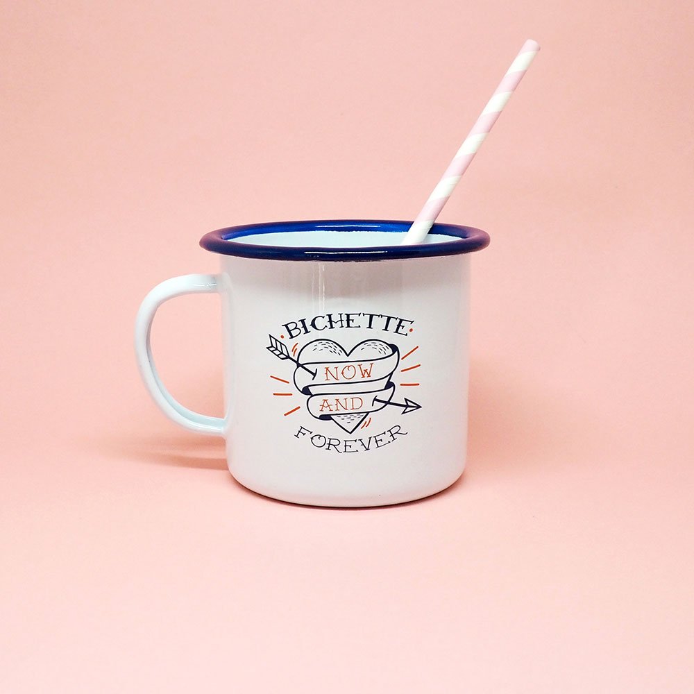 Tasse émaillée - “Bichette Forever”