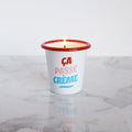 Bougie artisanale “Ça passe crème”